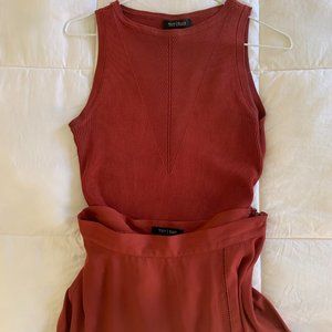 White House Black Market Skirt & Knit Top Set